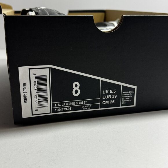 Under Armour Woman's Spine Glyde ST Baseball Metal Cleats Shoes Black Size 8 NIB - Picture 12 of 12